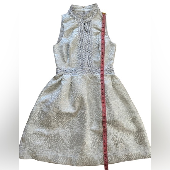 LILLY PULITZER 00 Franci Dress Seaside Grey Full Bloom Brocade NWT - Picture 12 of 16